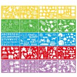 Lot de pochoirs en plastique noël et halloween pour enfants, 20 pièces, accessoires de dessin et de bricolage ... Lot de pochoirs en plastique noël et halloween pour enfants, 20 pièces, accessoires de dessin et de bricolage ...