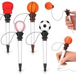 Lot de stylos a bille amusants pour les fans de sport, football, baseball, basket - ball, boxe, idal ...