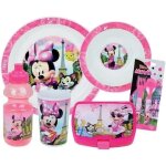 Lot vaisselle disney minnie - fun house - 006377 - verre, assiette creuse, assiette plate, gourde, bote ...