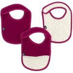 Lot x3 bavoirs - domiva - 0 - 6 mois - gaze de coton - grenadine
