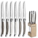 Lou laguiole ensemble de bloc a couteaux a steak 7 pcs multicolore Lou laguiole ensemble de bloc a couteaux a steak 7 pcs multicolore