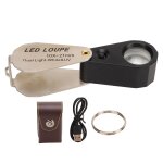 Loupe de bijoutier 10x, loupe de poche professionnelle avec lumière led pour bijoux, plantes, pièces ... Loupe de bijoutier 10x, loupe de poche professionnelle avec lumière led pour bijoux, plantes, pièces ...