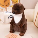 Loutre a poil long bb loutre de mer peluche poupe poupe oreiller fille garon cadeau d'anniversaire ...