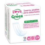 Love & green change bb insert jetable pour couche lavable taille s / m 25 units