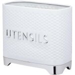 Lovello pot a ustensiles textur, 20 x 10 x 18 cm, blanc[app8812140]