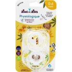 Luc et l�a sucette physiologique + 0m girafe el�phant lot de 2