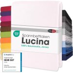 Lucina b�b� enfants drap - housse berceau lite enfant coton 2er - set 60x120 - 70x140 cm blanc neige