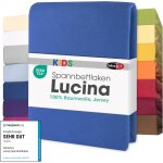 Lucina b�b� enfants drap - housse berceau lite enfant coton 2er - set 60x120 - 70x140 cm bleu royal