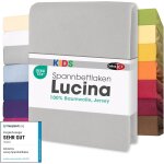 Lucina b�b� enfants drap - housse berceau lite enfant coton 2er - set 60x120 - 70x140 cm gris argent� ...