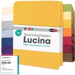 Lucina bébé enfants drap - housse berceau lite enfant coton 60x120 - 70x140 cm jaune maïs Lucina bébé enfants drap - housse berceau lite enfant coton 60x120 - 70x140 cm jaune maïs