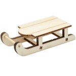 Luge miniature naturel - 7, 5 x 4 x 2, 5 cm pour le monde des lutins - rico design bois Luge miniature naturel - 7, 5 x 4 x 2, 5 cm pour le monde des lutins - rico design bois