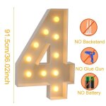 Lumires de numro de chapiteau a led, lumires de numro de chapiteau blanc, dcoration de mariage, ...