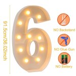Lumires de numro de chapiteau a led, lumires de numro de chapiteau blanc, dcoration de mariage, ...