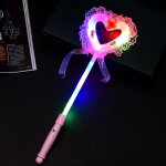 Luminescent coeur forme baguette fée bâton enfants clignotant jouet fête décor supplies pink Luminescent coeur forme baguette fée bâton enfants clignotant jouet fête décor supplies pink