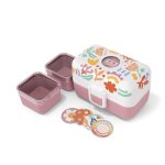 Lunch box a compartiments 800ml tresor rose papercut