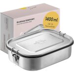 Lunch box inox 1400 ml avec compartiment amovible - petite bote a repas mtal hermtique enfant - idal ...