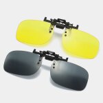 Lunettes de conduite hd, vision nocturne, clip rabattable, lentille pc, cool, equipement pour myopie