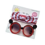 Lunettes de dessin anim anti - uv pices / ensemble, bandeau imprim avec nud nou, lunettes de soleil ...