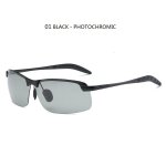 Lunettes photochromiques pour hommes, polarises en mode camlon, avec changement de couleur selon jour ...
