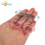 Lunettes de poupe en peluche, accessoire, cadre rond, 6. 5 / 9. 5cm, lentille claire, accessoires de ...