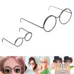 Lunettes de poupée rétro cool pour accessoires de poupée, monture ronde sans lentilles a la mode Lunettes de poupée rétro cool pour accessoires de poupée, monture ronde sans lentilles a la mode