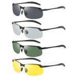 Lunettes de soleil photochromiques pour hommes, classiques, polarises, camlon, vision de jour et de ...