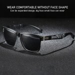 Lunettes de soleil polaris�es unisexe, vintage, carr�es, r�tro, pour femmes et hommes