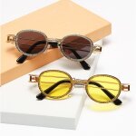 Lunettes de soleil a protection blu - ray pour femmes, rondes, vintage, de luxe, pour hommes, uv400, ...