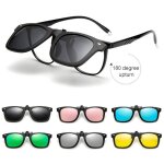 Lunettes de soleil rétro polarisées avec miroir myope a clipser, de haute qualité, pratiques pour la ... Lunettes de soleil rétro polarisées avec miroir myope a clipser, de haute qualité, pratiques pour la ...