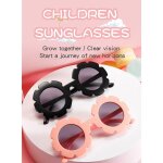 Lunettes de soleil rondes en forme de fleur pour enfants, protection solaire uv400, pour gar�ons et filles, ...