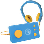 Lunii - pack voyage ma fabrique � histoires bleue et son casque audio assorti bleu