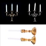 Lustre miniature pour maison de poupe, bougies blanches, 1:12