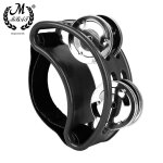M mbat - tambourin a pied portable en mtal, jingle bell, persch tingbox, compagnon de tambour, jouets ...