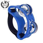 M mbat - tambourin a pied portable en mtal, jingle bell, persch tingbox, compagnon de tambour, jouets ...