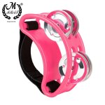 M mbat - tambourin a pied portable en mtal, jingle bell, persch tingbox, compagnon de tambour, jouets ...