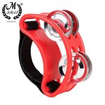 M mbat - tambourin a pied portable en mtal, jingle bell, persch tingbox, compagnon de tambour, jouets ...