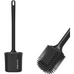 M34156b brosse toilettes wc silicone, balai toilette wc, noir