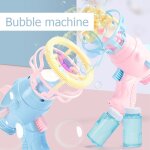 Machine a bulles electrique automatique, pistolet a bulles avec mini ventilateur, jouets d'extrieur ...