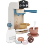 Machine a caf en bois - kit de jeu de luxe en bois avec accessoires (13 pices)