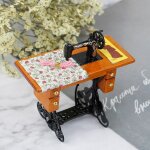 Machine a coudre miniature avec tissu, 1 pice, pour dcoration de maison de poupe a l'chelle 1 / 12 ...