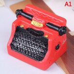 Machine a ecrire vintage, haute qualit, stimulation, valise, maison de poupe miniature echelle 1:12, ...