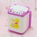 Machine a laver blanche pour enfants, mini jouet de simulation de maison de poupe, accessoires de meubles ...