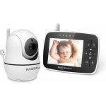 Magicfox babyphone 3. 5  lcd - rotation 360 - cam�ra zoom 1080p - surveillance de temp�rature - berceuse ...