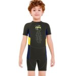 Maillot de bain une pice a manches courtes pour garons, epais et chaud, schage rapide, pour enfants, ...