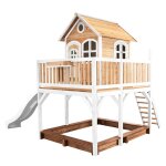 Maison enfant avec bac a sable & toboggan blanc aire de jeux pour l'extérieur en marron & blanc maisonnette ... Maison enfant avec bac a sable & toboggan blanc aire de jeux pour l'extérieur en marron & blanc maisonnette ...