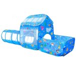 Maison de jeu 3 en 1 pour enfants, tente de jeu avec tunnel, fosse a balles, piscine, ocan
