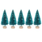 Maison de poup�e 1:12, 5 pi�ces, arbre de no�l vert miniature, d�coration de jardin de c�dre, bricolage, ...