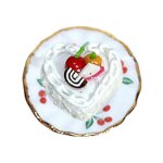 Maison de poup�e 1:12 1:6 1:24, g�teau miniature, dessert, fait a la main avec mod�le d'assiette, accessoires ...