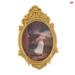 Maison de poupe 1:12, cadre antique, peinture a l'huile, vintage, photo encadre en pvc, bricolage, ...