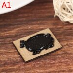 Maison de poupe 1:12, 1 ensemble, mini assiette a steak miniature, couteau fourchette, modle de repas ...